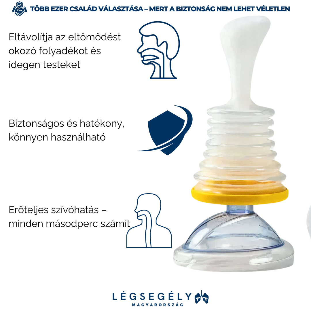 Légsegély™ - Vészhelyzeti szívóeszköz a légutak tisztítására - ErsteLuft™