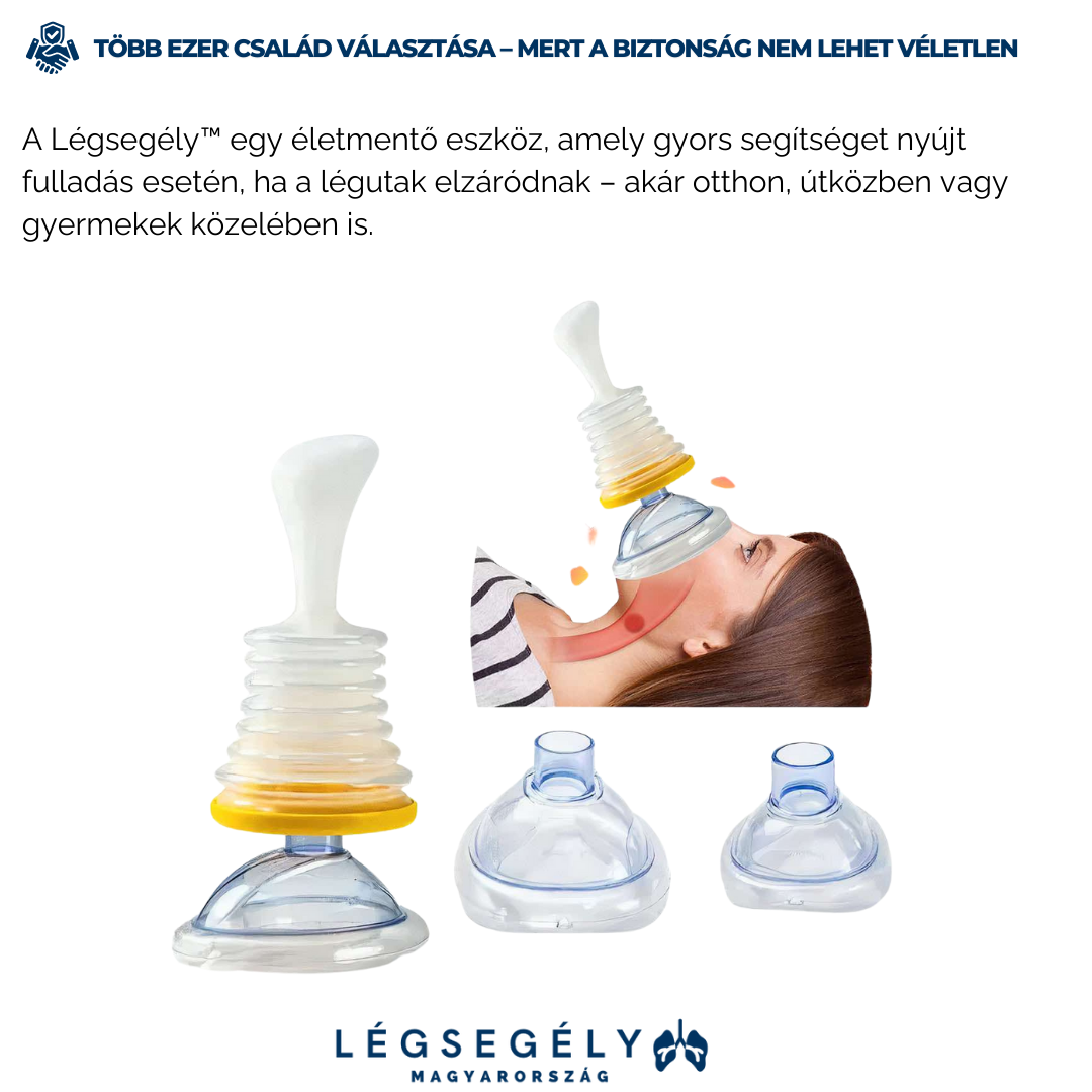 Légsegély™ - Vészhelyzeti szívóeszköz a légutak tisztítására - ErsteLuft™