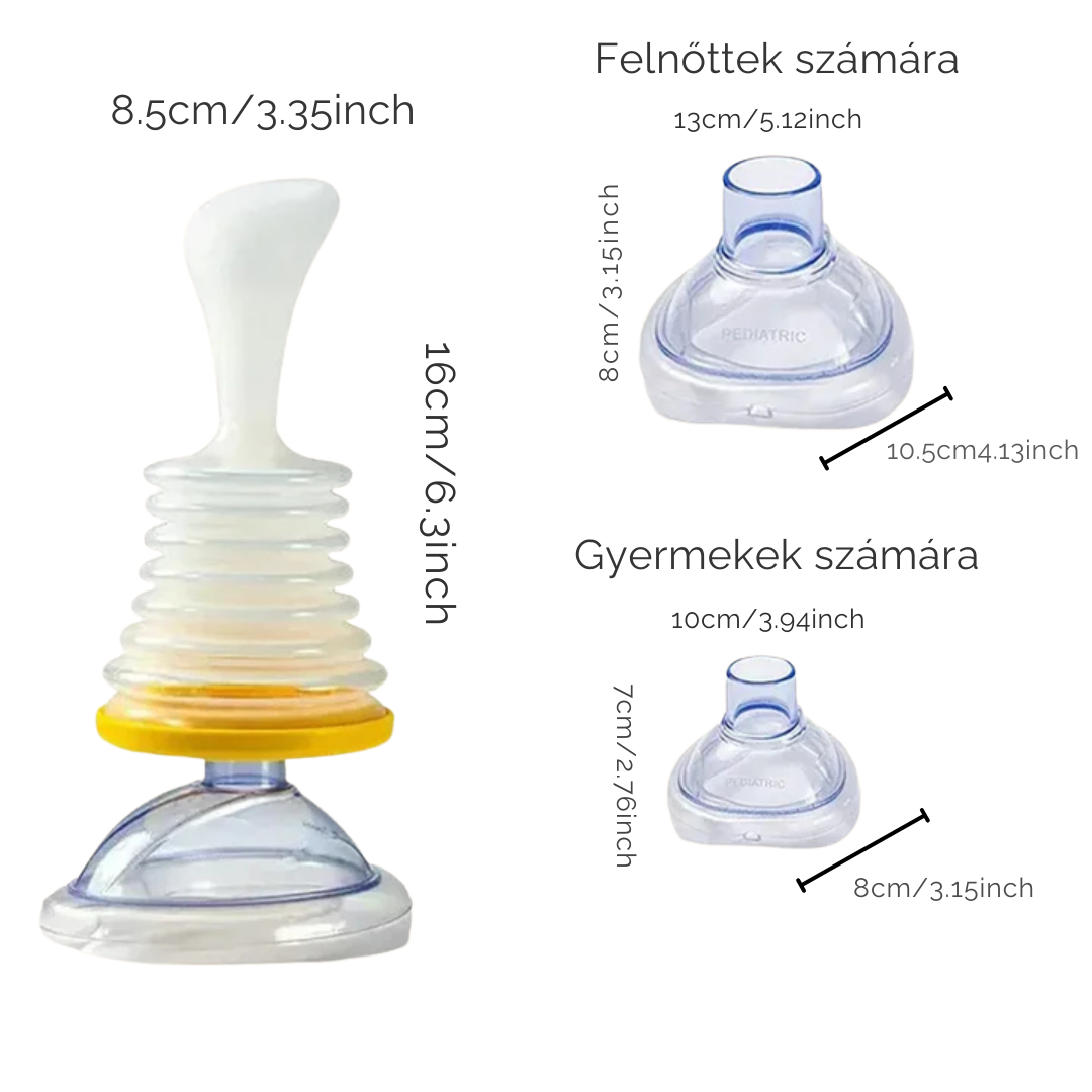 Légsegély™ - Vészhelyzeti szívóeszköz a légutak tisztítására - ErsteLuft™