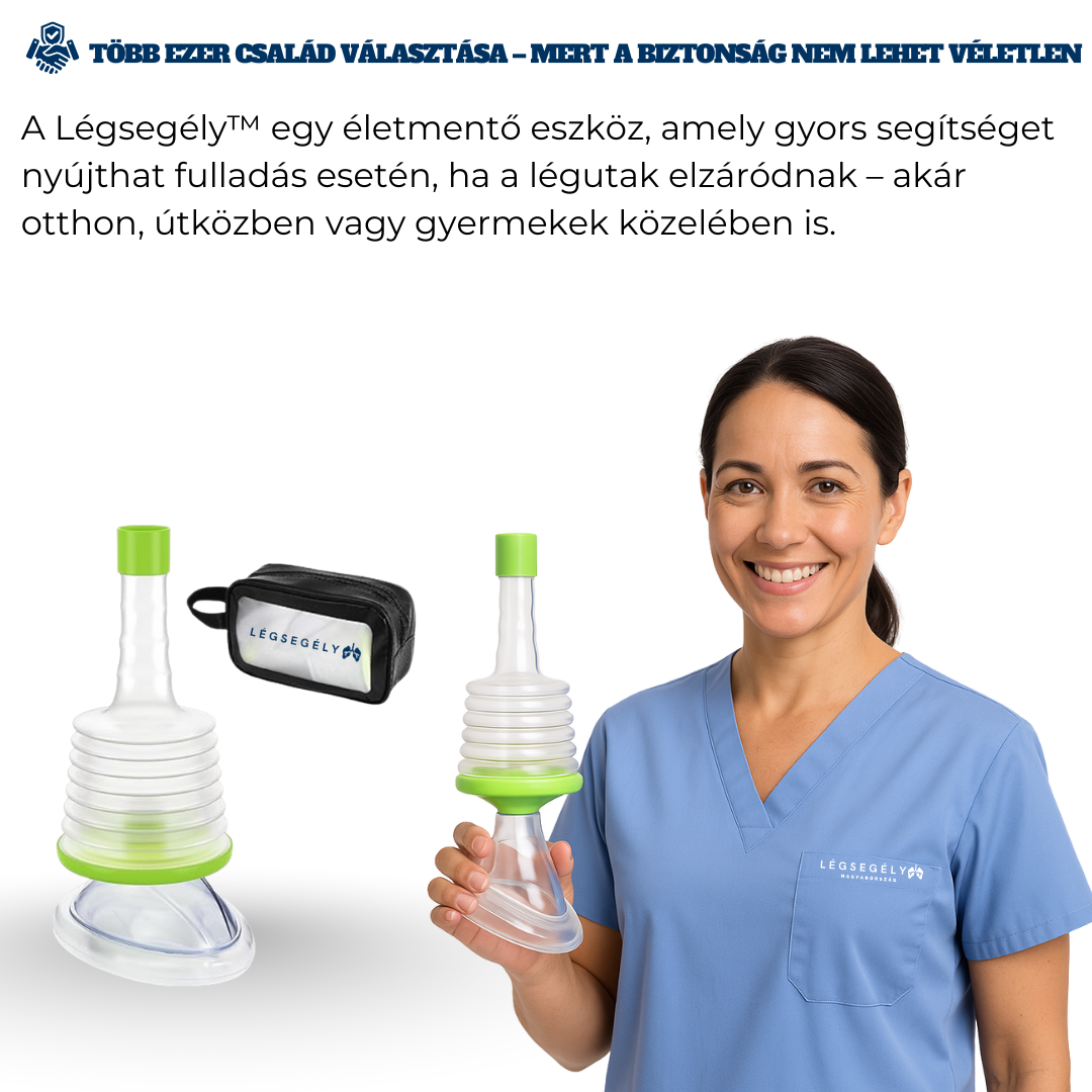 Légsegély™ - Vészhelyzeti szívóeszköz a légutak tisztítására