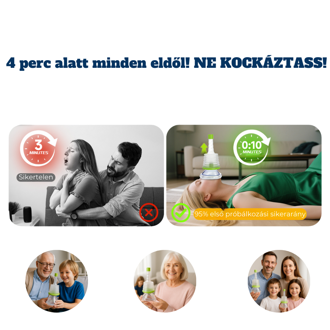 Légsegély™ - Vészhelyzeti szívóeszköz a légutak tisztítására